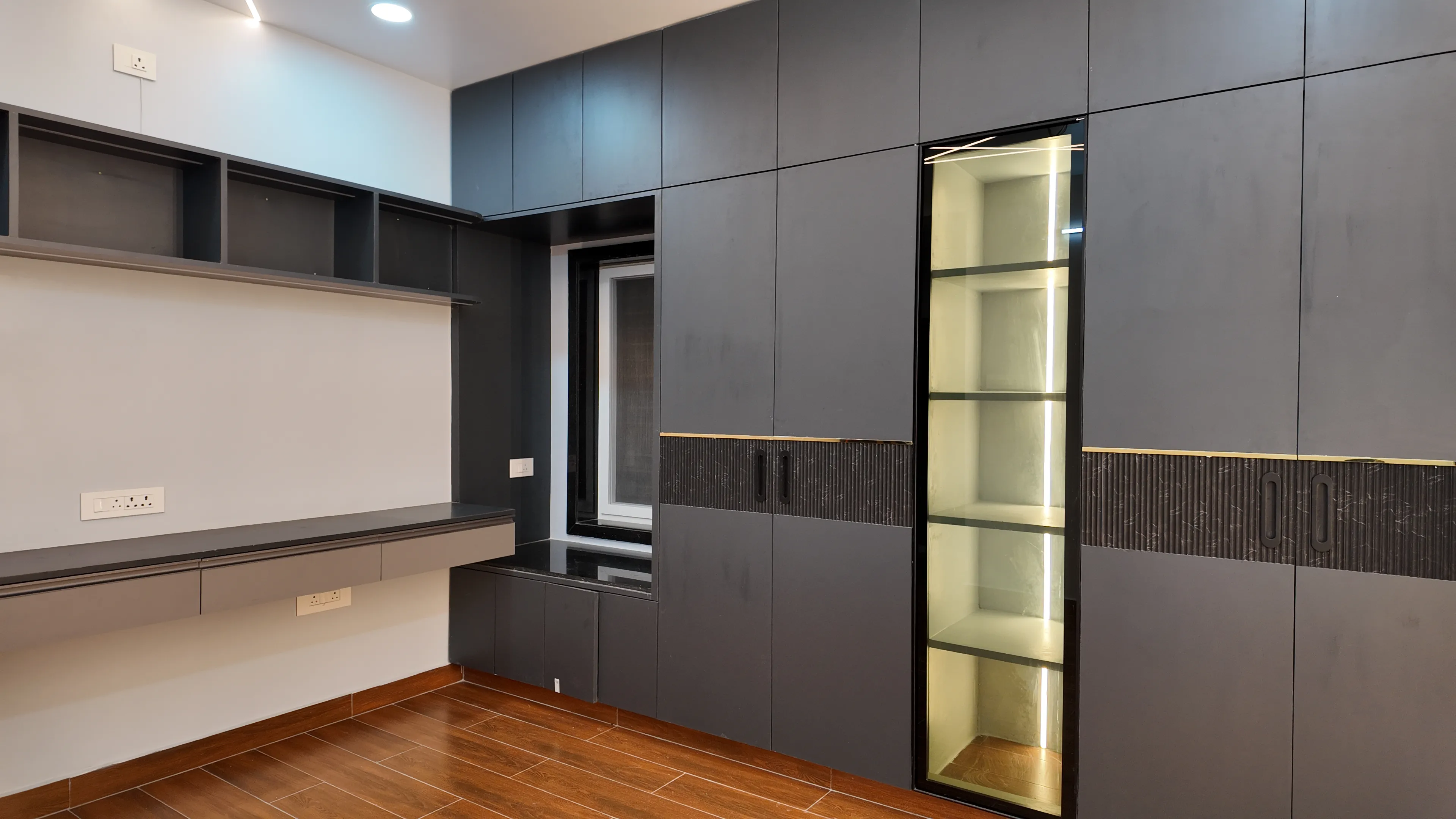 Architale project — wardrobe detailing, 3BHK interior